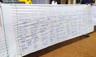 मतदाताओं को एक सूत्र में बांधते हुए शत-प्रतिशत मतदान के लिए अनूठा हस्ताक्षर