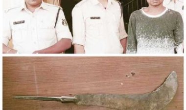 कटार लहराते युवक गिरफ्तार