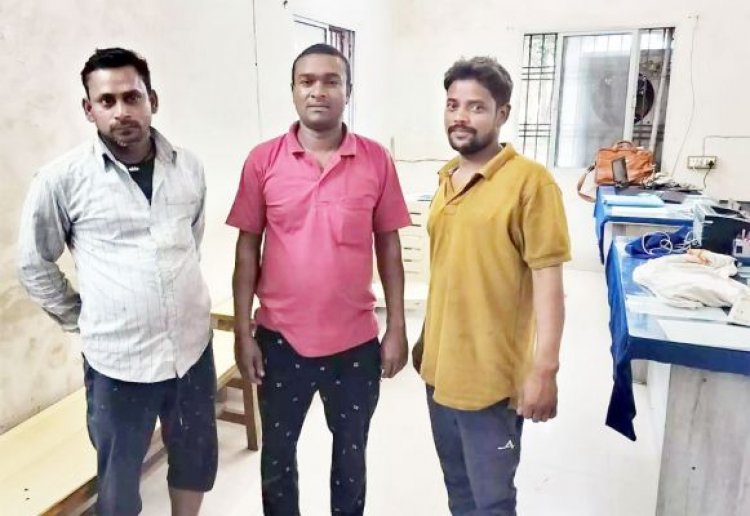 चोरी की डीजल का अवैध भण्डारण, 3 युवक गिरफ्तार