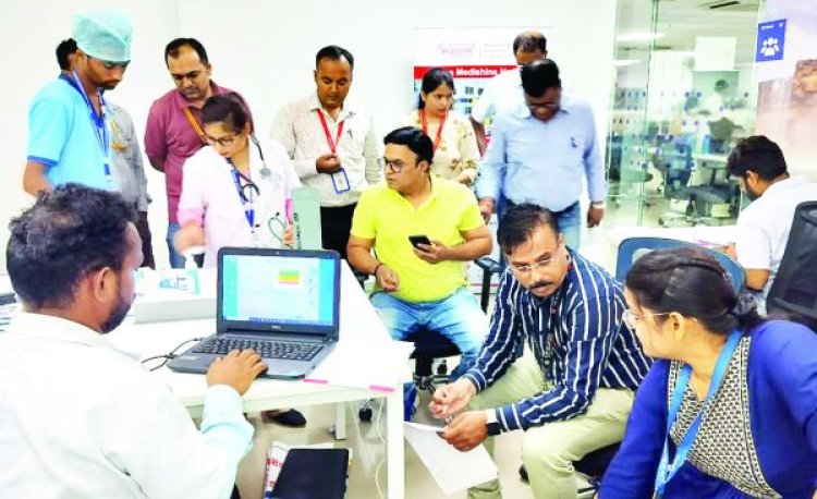 श्री मेडिशाइन हॉस्पिटल ने तीन सौ रिलायंस कर्मियों का किया नि:शुल्क स्वास्थ्य चेकअप