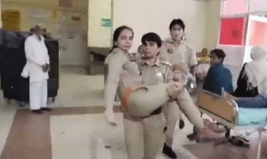 स्ट्रेचर नहीं मिला तो घायल महिला दारोगा को गोद में उठाकर लाईं SHO रंजना?