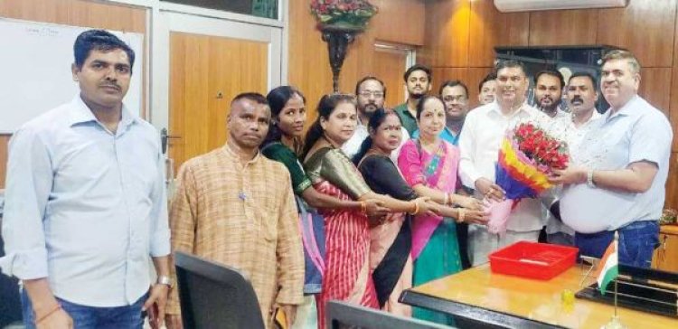 एनएमडीसी किरंदुल परियोजना के नए सीजीएम से नपाध्यक्ष ने की मुलाकात