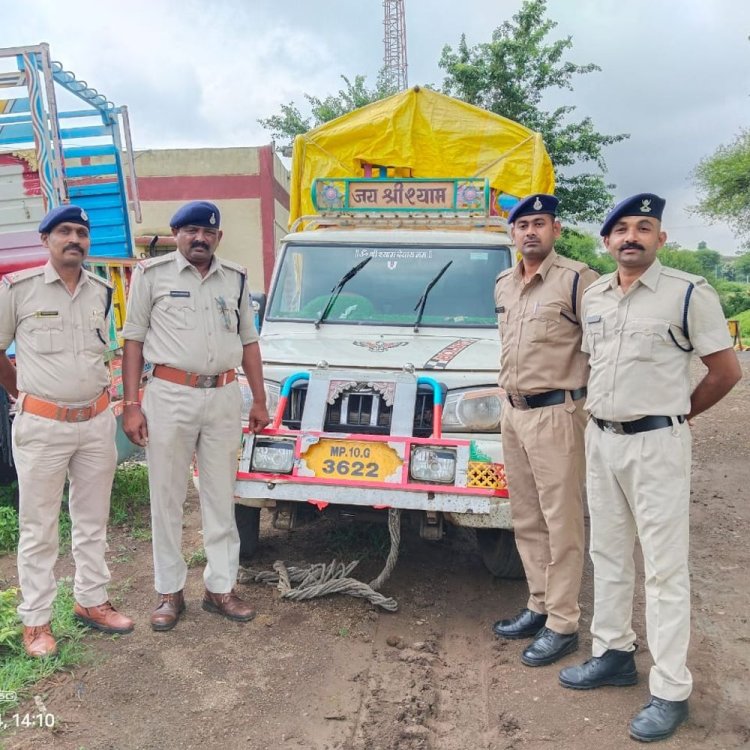 महाराष्ट्र सीमा पर तस्करों से 11 गोवंश मुक्त कराए:आरोपी जंगल में फरार, गोवंश के हाथ-पैर व मुंह रस्सी से बंधे हुए थे