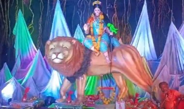 पहाड़ी में दुर्गा रूप में विराजी आदिवासी कन्या:जनजागृति दुर्गोत्सव समिति दे रही जागरूकता संदेश, दर्शन करने पहुंच रहे हैं भक्त