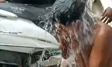 टीकमगढ़ जिले के तहसील दफ्तर में आत्महत्या का प्रयास:तहसीलदार ने पुलिस बुलाकर नहलवाया; पीड़ित ने भाजपा नेता पर लगाए प्रताड़ित करने के आरोप