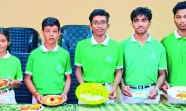 कल्याण पब्लिक स्कूल सलाद सजाना-पौष्टिक व्यंजन बनाना स्पर्धा में दिखा बच्चों का उत्साह