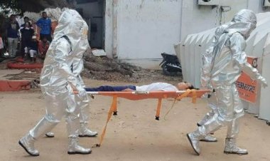 अम्बेडकर अस्पताल में धड़धड़ाते घुसी फायर ब्रिगेड की टीम, मचा हड़कंप...