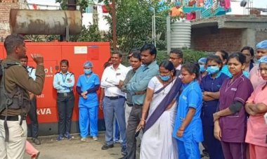 आग से लड़ना सीख रहे हैं स्वास्थ्य विभाग के अधिकारी-कर्मचारी
