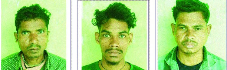 पुलिस दल पर बम विस्फोट, ईनामी सहित 3 नक्सली गिरफ्तार