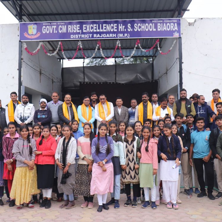 ब्यावरा में मंत्री पंवार ने स्कूल का भूमिपूजन किया:43 करोड़ की लागत से बनेगा सीएम राइज स्कूल, 2100 विद्यार्थियों के बैठने की क्षमता