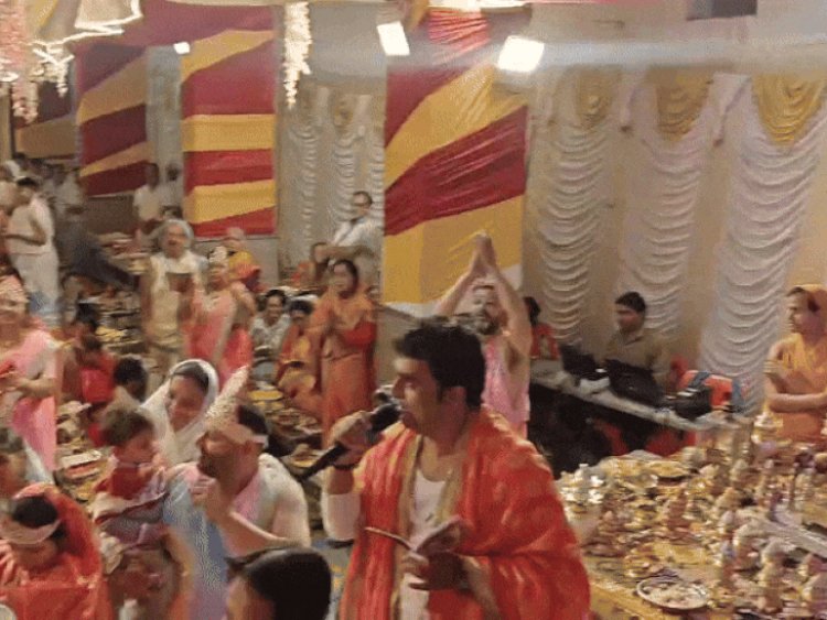 भक्तामर महामंडल विधान में उमड़ा श्रद्धालुओं का सैलाब:भोपाल के श्री चंद्र प्रभु जिनालय में भक्ति नृत्य से की प्रभु की आराधना