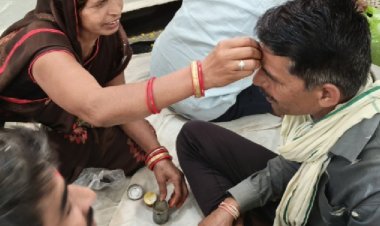 जेल से मिठाई खरीदकर भाइयों को खिलाई:गुना जेल में मनाया भाई दूज पर्व; भाइयों से मिलने पहुंची महिलाएं