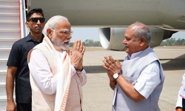 प्रधानमंत्री मोदी के भोपाल आगमन पर हुआ आत्मीय स्वागत