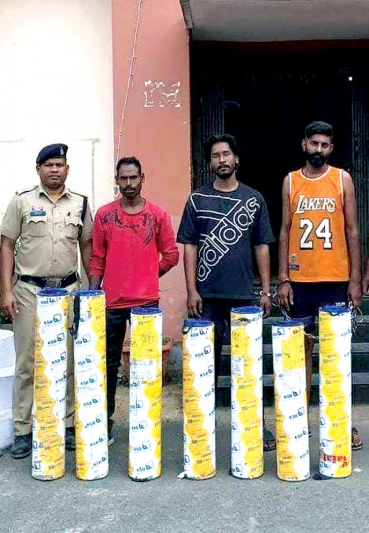 फैक्ट्री से दो लाख से अधिक के पंप मोटर चोरी करने वाले 3 गिरफ्तार