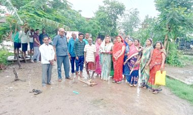 ग्राम पंचायत मनकी में सीसी रोड निर्माण का भूमिपूजन