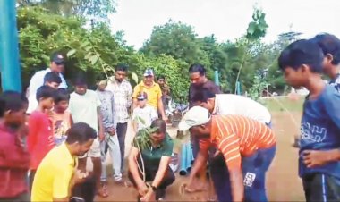 निगम आयुक्त ने छावनी क्षेत्र में किया पौधारोपण