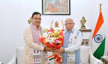 मुख्यमंत्री भजनलाल शर्मा की केंद्रीय मंत्री मनोहर लाल खट्टर से मुलाकात, राजस्थान में ग्रीन एनर्जी कोरिडोर के प्रस्तावों पर हुई चर्चा