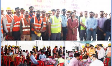 राज्य रजत जयंती-अल्टाटेक कुकुरदी सीमेंट संयंत्र में श्रमवीर स्वास्थ्य जांच शिविर