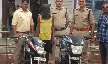 रहली पुलिस ने पकड़ा शातिर बाइक चोर:जेल के पीछे घेराबंदी कर गिरफ्तार किया; पूछताछ में दो वारदातें कबूली