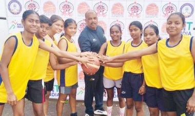 शालेय खेल स्पर्धा में रायपुर बास्केटबॉल में सिरमौर